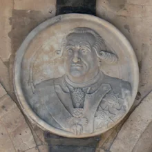 Médaillon de Charles IV sur la Plaza Mayor de Salamanque