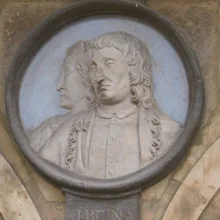 Medaillon von Isabella I. und Ferdinand II. an der Plaza Mayor von Salamanca