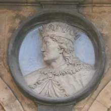 Medaillon von Johann I. an der Plaza Mayor von Salamanca