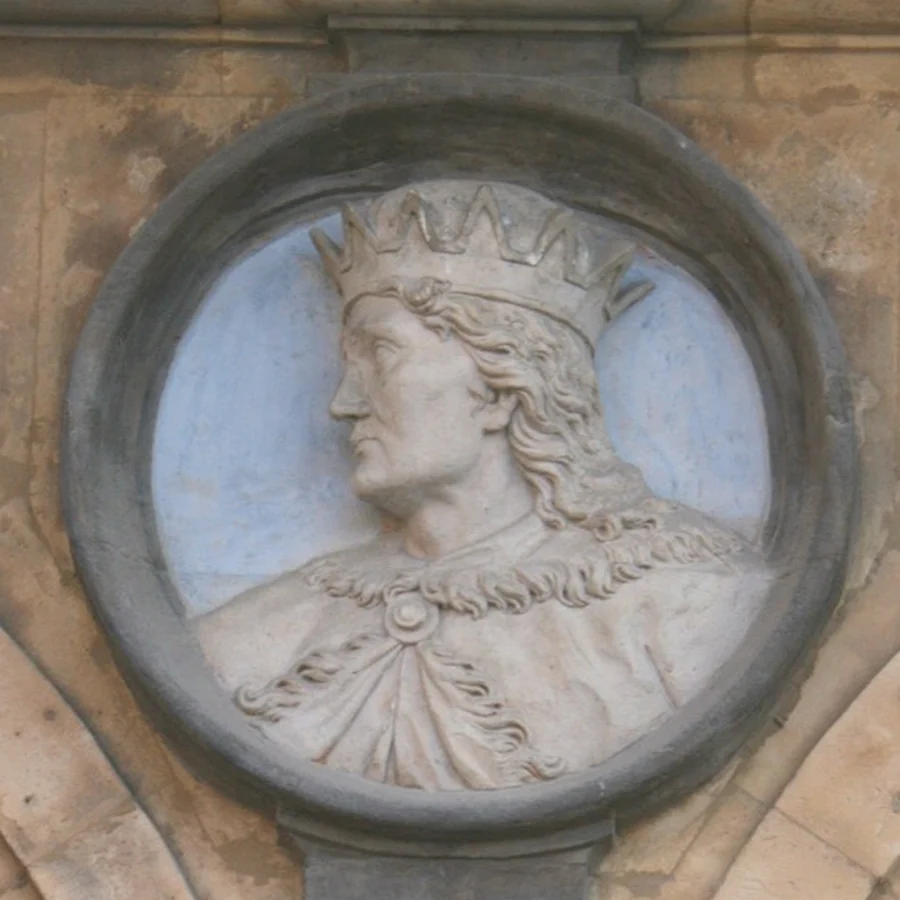 Médaillon de Jean Ier sur la Plaza Mayor de Salamanque