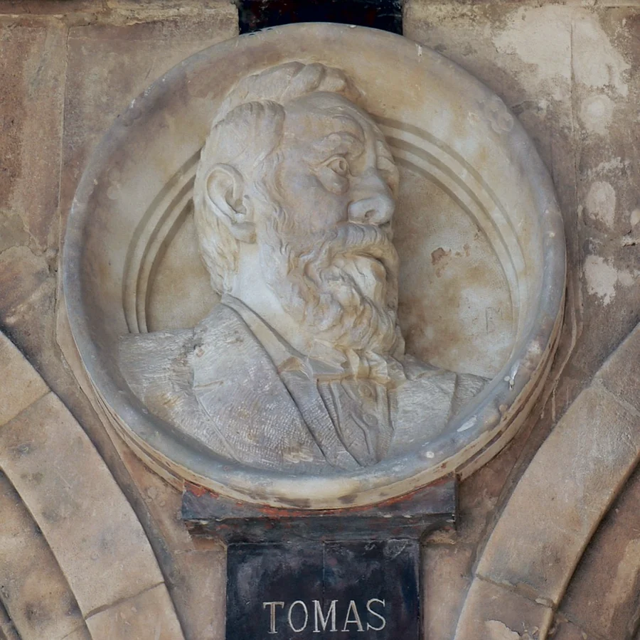 Médaillon de Tomás Bretón sur la Plaza Mayor de Salamanque